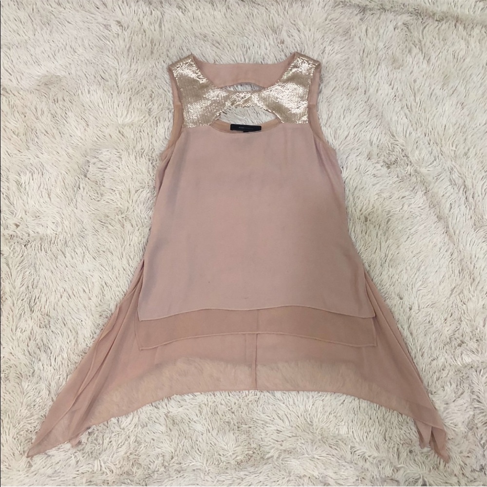Bcbg maxazria Pink and Gold Tank
